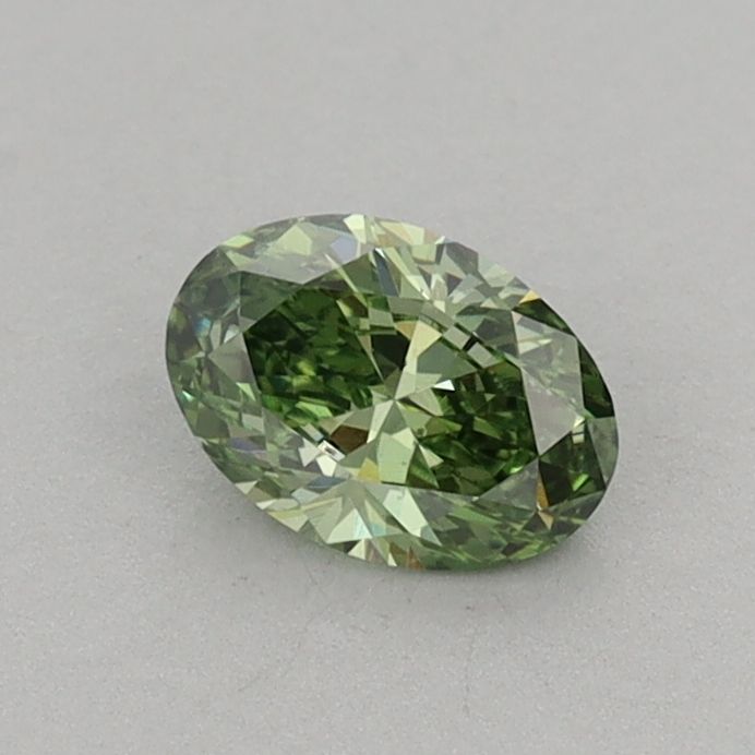 0.42 CT Fancy Vivid Green OVAL