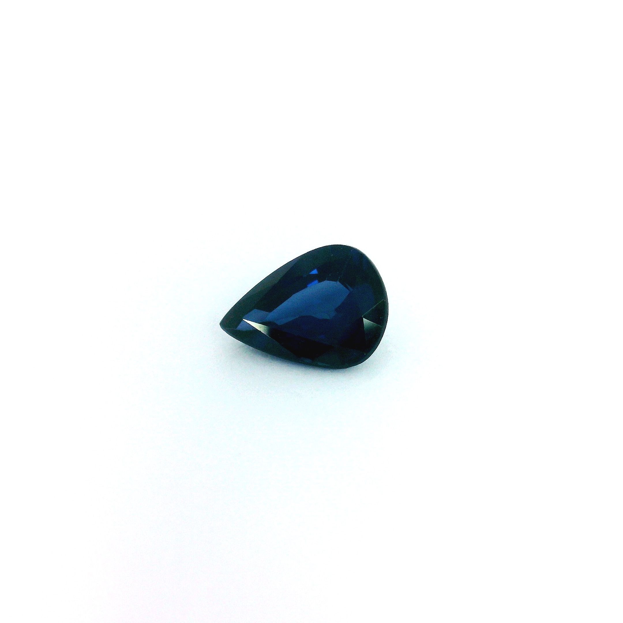 Szafir 1,29 ct, niebieski, szlif gruszka