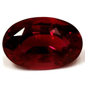 Rubin 3,17 ct, czerwony, szlif owalny