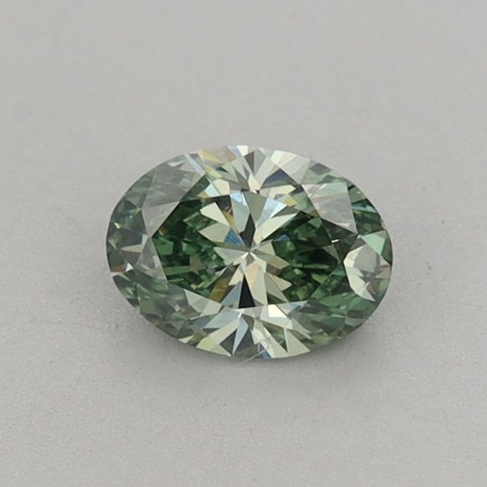 0.42 CT Fancy Vivid Green OVAL