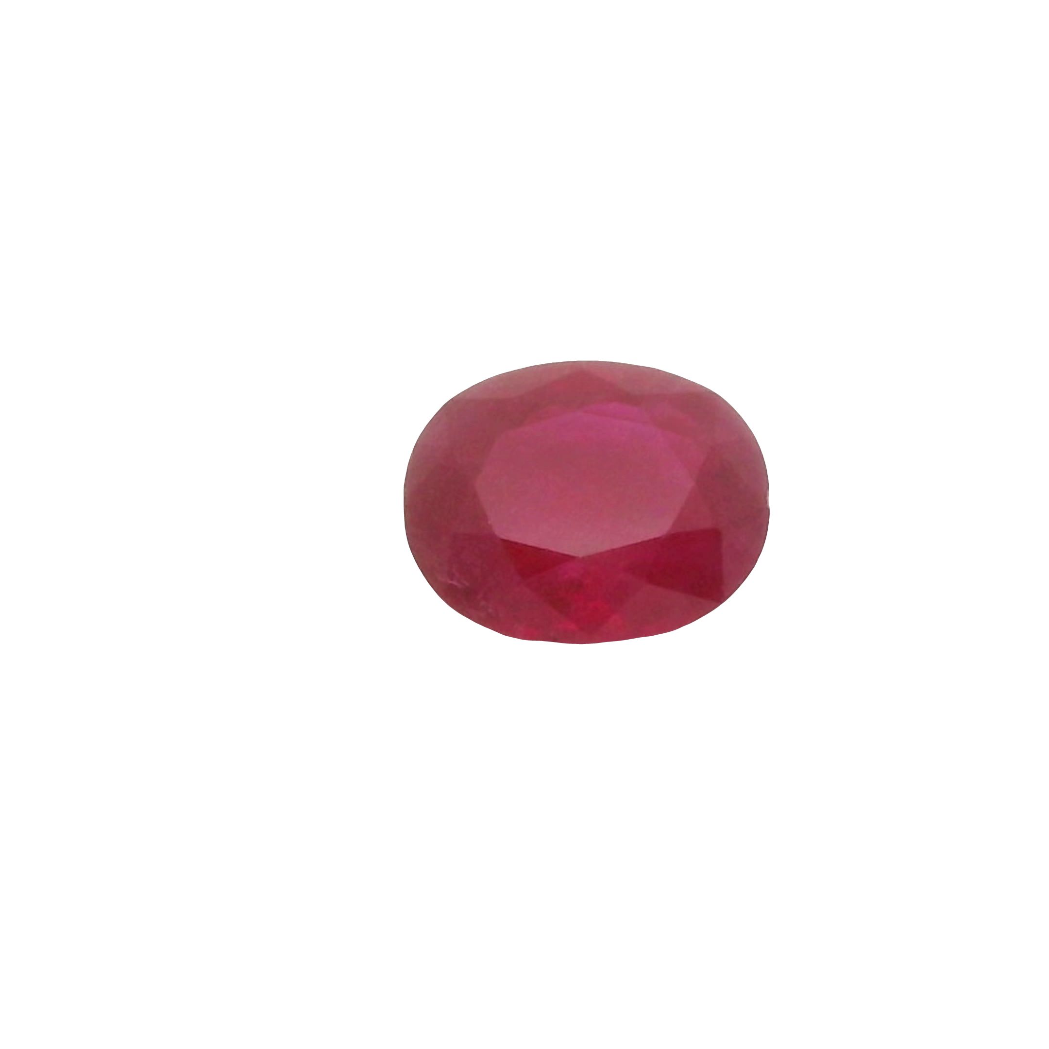 Rubin 1,12 ct, czerwony, szlif owalny