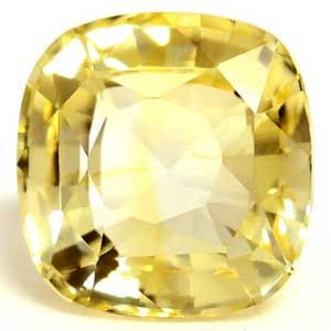 Szafir 1,64 ct, żółty, szlif cushion
