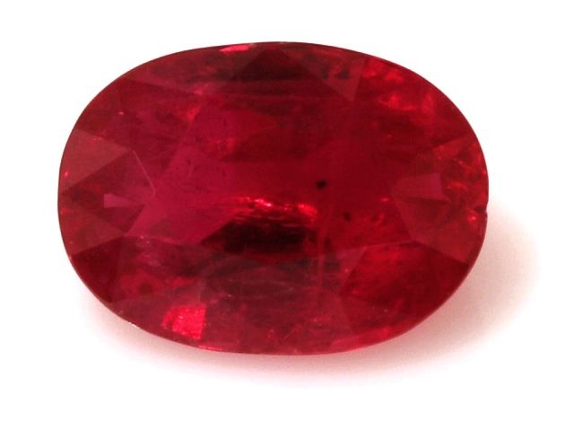 Rubin 1,02 ct, czerwony, szlif owalny
