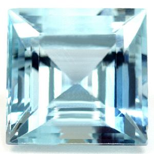 Akwamaryn 6,24 ct, niebieski, szlif kwadratowy
