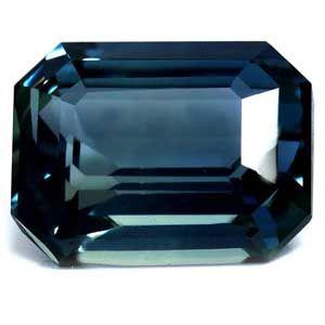 Szafir 2,58 ct, morski, szlif szmaragdowy