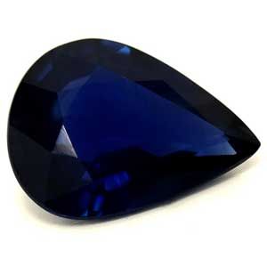 Szafir 2,19 ct, niebieski, szlif gruszka