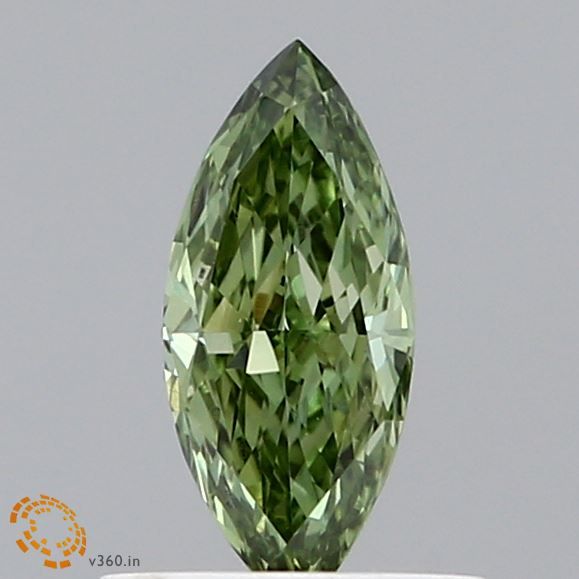 0.22 CT Fancy Vivid Green MARQUISE