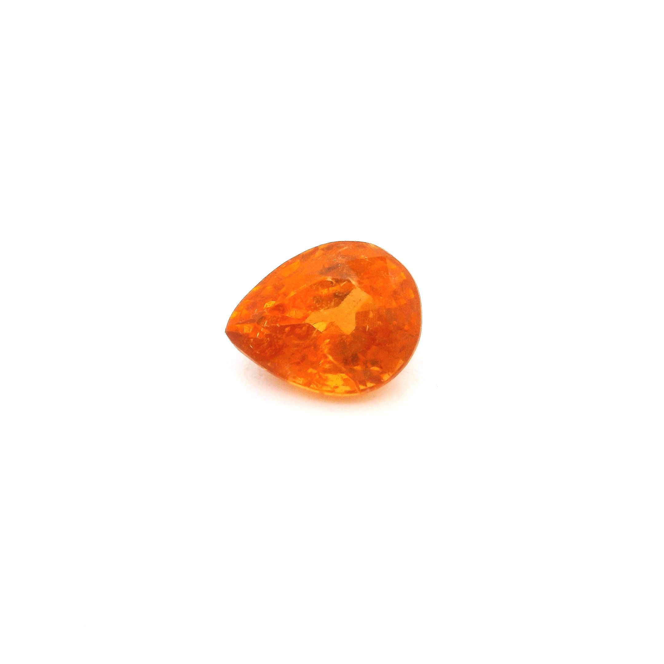 Granat 1,69 ct, pomarańczowy, szlif gruszka