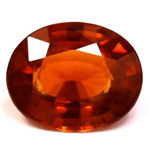 Granat 7,67 ct, pomarańczowy, szlif owalny