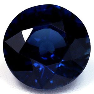 Szafir 1,41 ct, niebieski, szlif okrągły