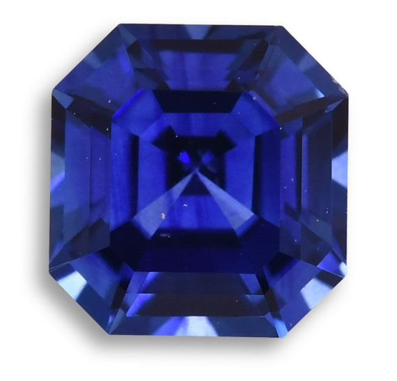 Szafir 1,18 ct, niebieski, szlif szmaragdowy