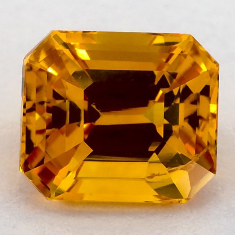 Szafir 2,55 ct, żółty, szlif ośmiokątny