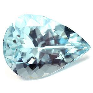 Akwamaryn 2,95 ct, niebieski, szlif gruszka