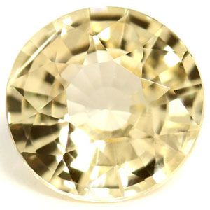 Szafir 1,30 ct, żółty, szlif okrągły