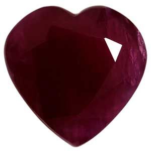 Rubin 5,88 ct, czerwony, szlif serce