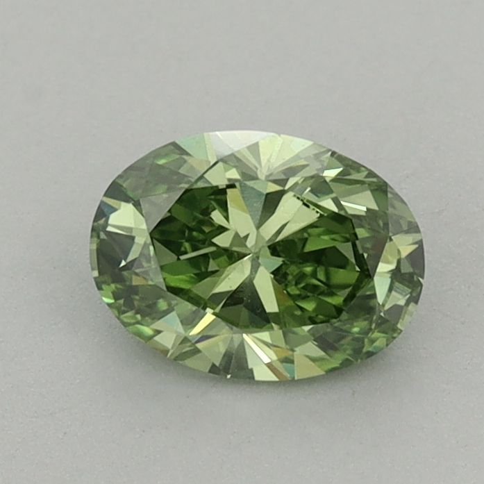 0.71 CT Fancy Vivid Green OVAL