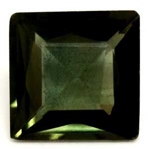 Szafir 1,04 ct, zielony, szlif kwadratowy