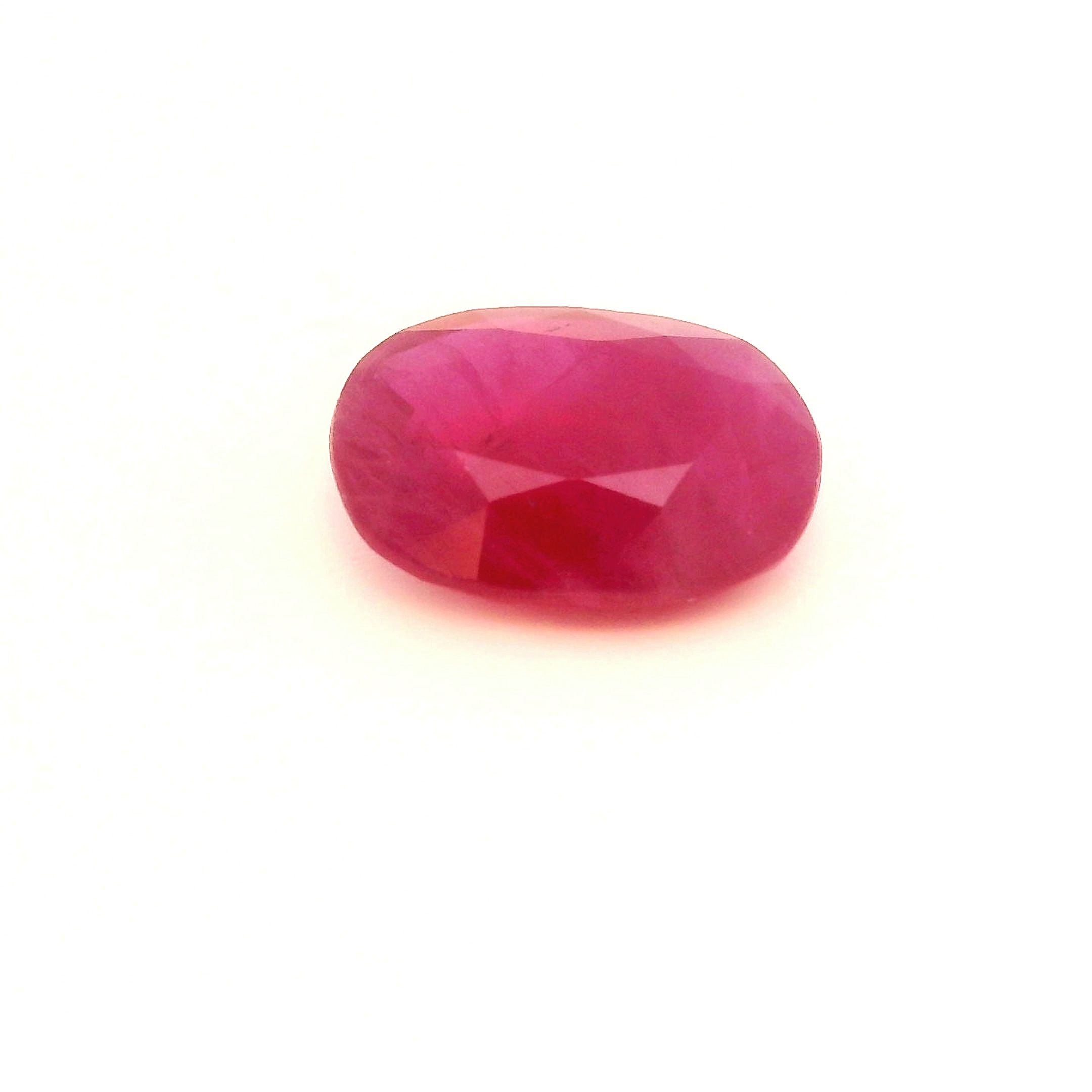 Rubin 1,23 ct, czerwony, szlif owalny