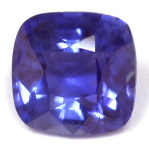 Szafir 1,01 ct, niebieski, szlif cushion