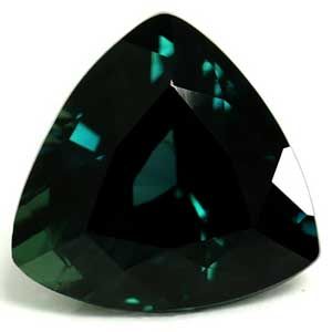 Szafir 1,30 ct, morski, szlif trilliant