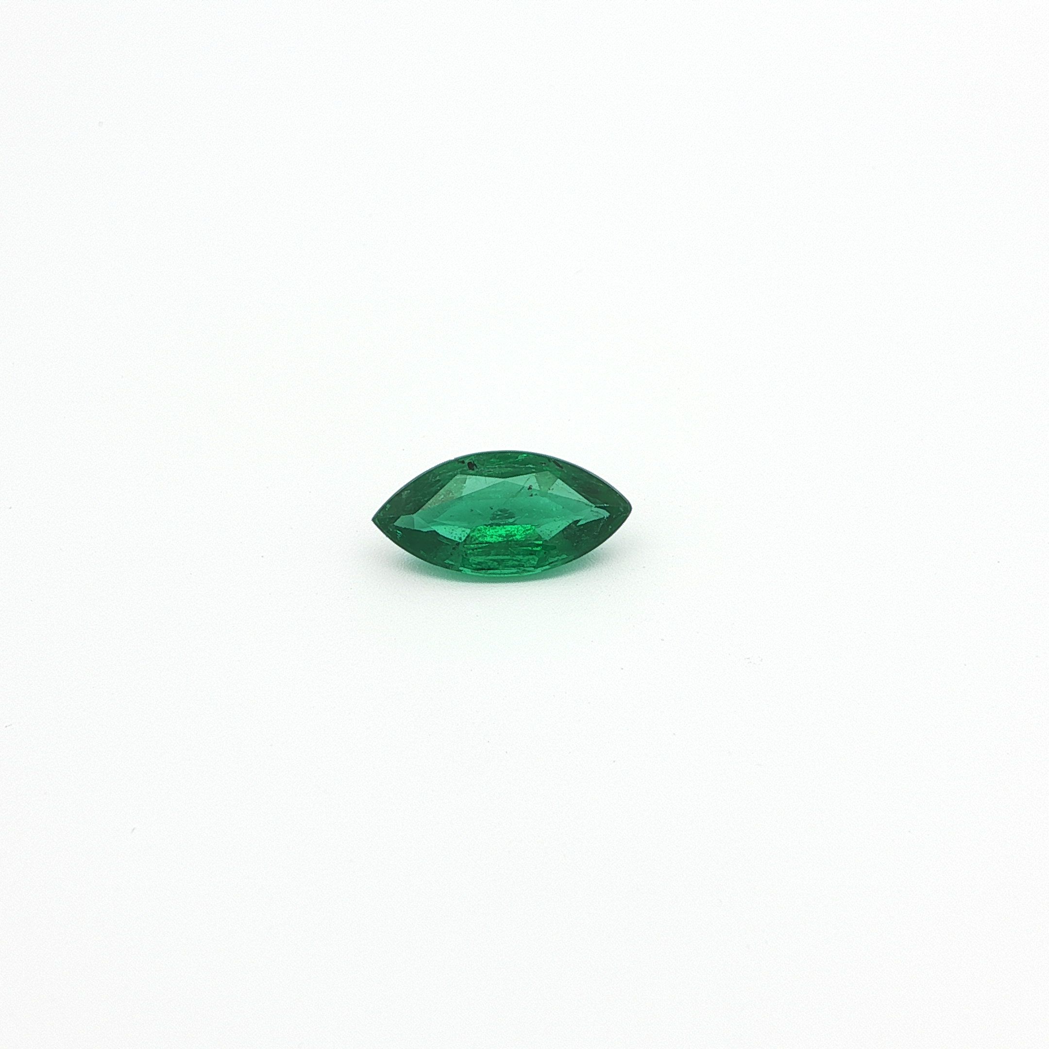 Szmaragd 2,14 ct, zielony, szlif markiza