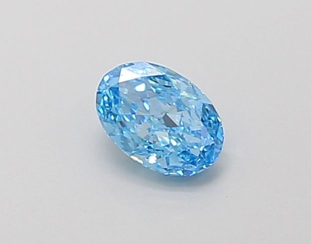 0.59 CT Fancy Intense Blue OVAL