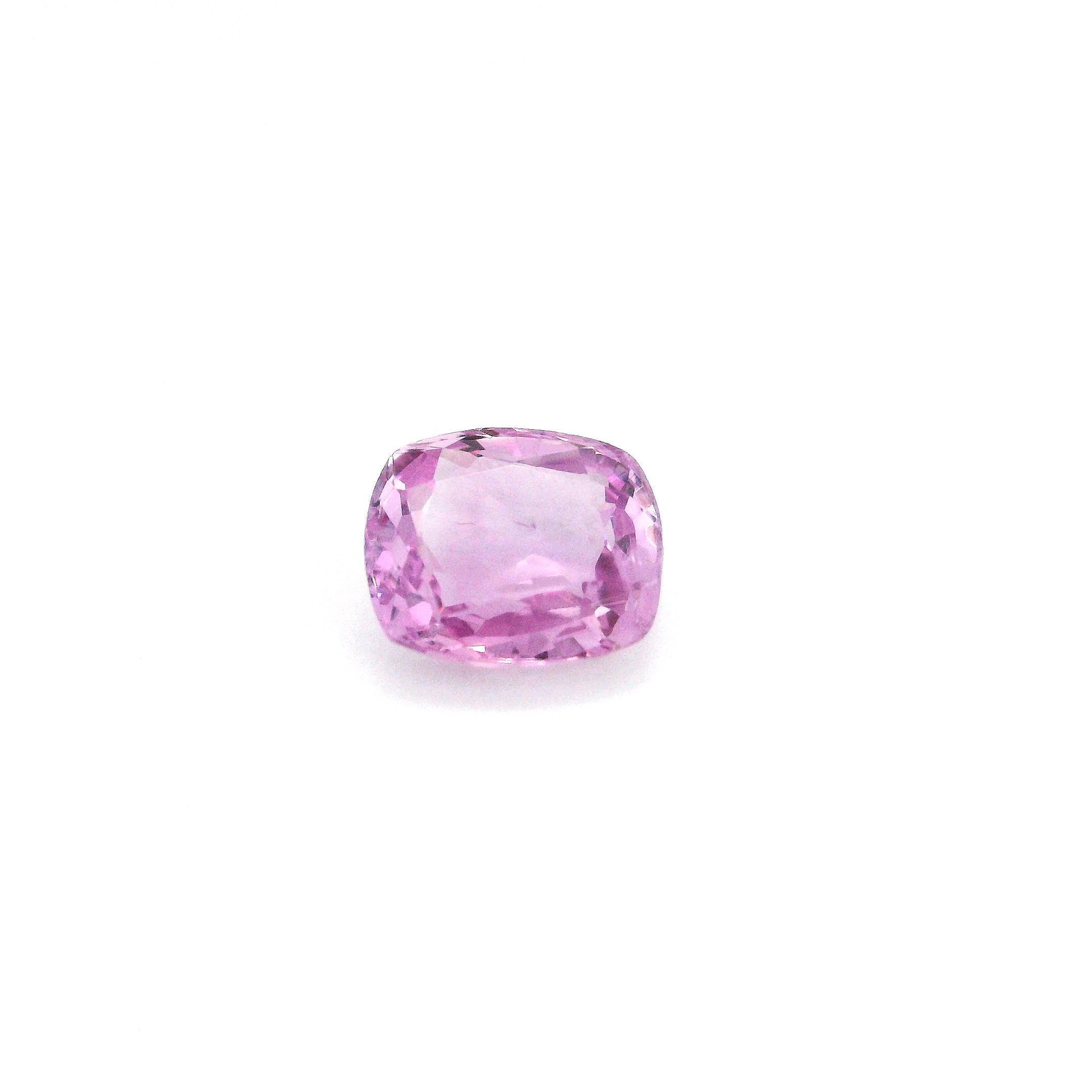 Szafir 1,59 ct, różowy, szlif cushion