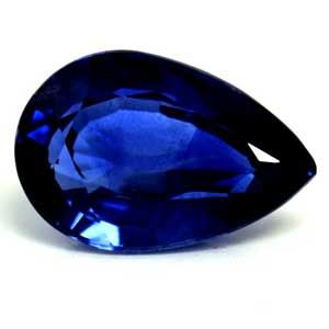 Szafir 1,50 ct, niebieski, szlif gruszka