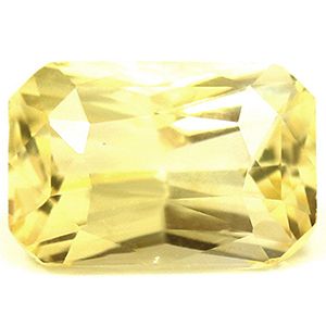 Szafir 1,74 ct, żółty, szlif szmaragdowy