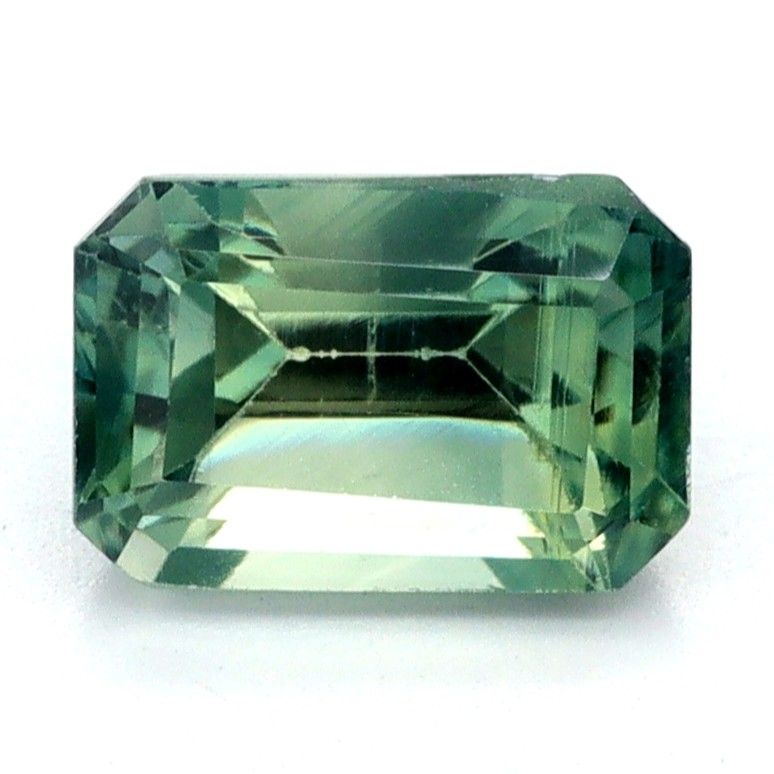 Szafir 1,01 ct, wielobarwny, szlif szmaragdowy