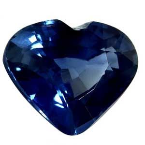 Szafir 1,02 ct, niebieski, szlif serce