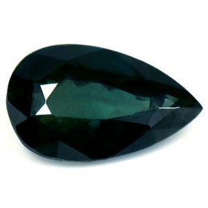 Szafir 1,01 ct, morski, szlif gruszka