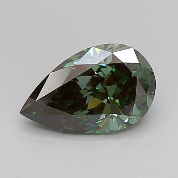 1.08 CT Fancy Vivid Green PEAR