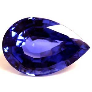 Szafir 1,54 ct, niebieski, szlif gruszka