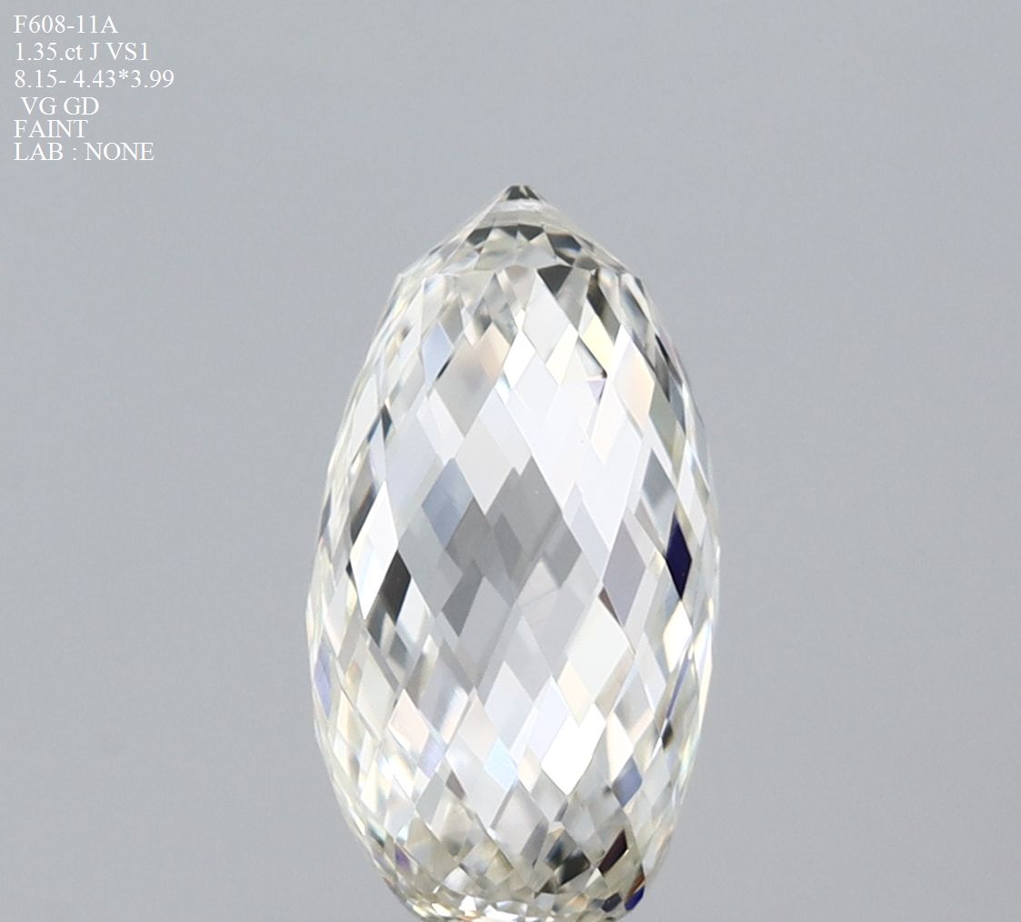 Prírodný diamant briolette,...