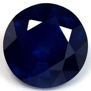 Szafir 1,20 ct, niebieski, szlif okrągły