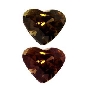 Aleksandryt 1,08 ct, zielony, szlif serce