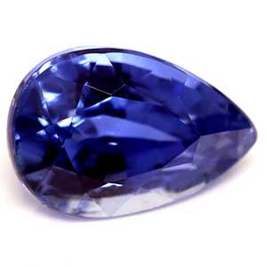 Szafir 1,00 ct, niebieski, szlif gruszka