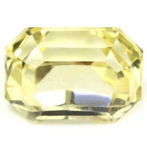 Szafir 1,13 ct, żółty, szlif szmaragdowy