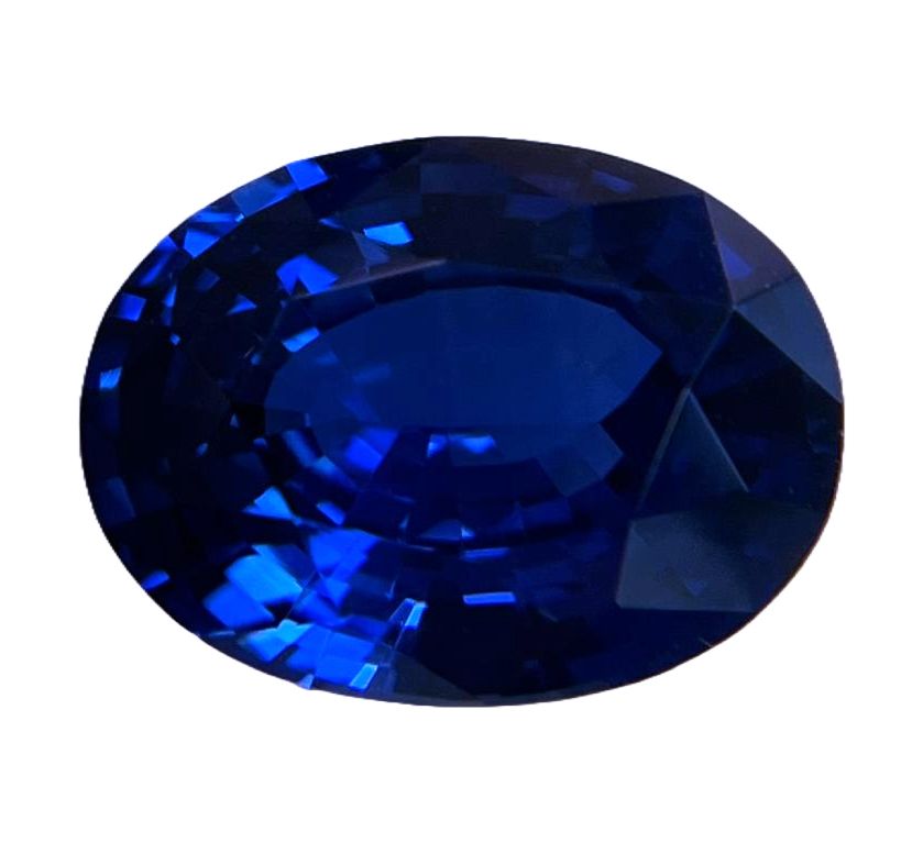 SAPPHIRE FACETED 3.87ct BLUE Blue EC SRILANKA HEATED