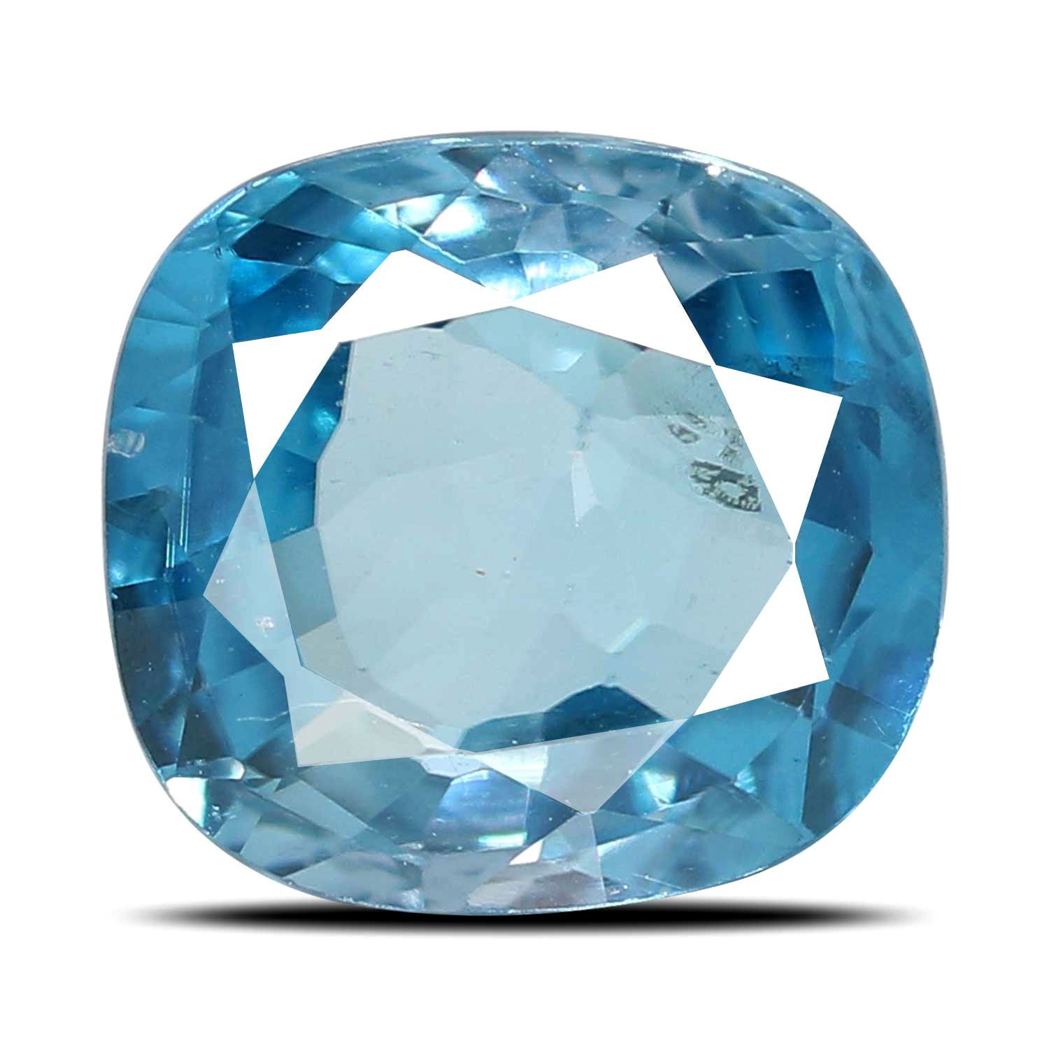 ZIRCON FACETED 4.51ct BLUE MI CAMBODIA NONE