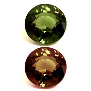 Aleksandryt 1,53 ct, zielony, szlif okrągły