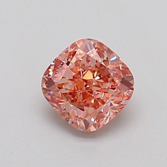 0.59 CT Fancy Intense Orangey Brown CUSHION BRILLIANT