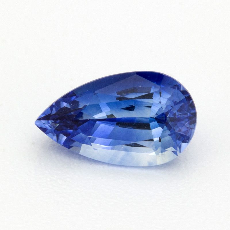 Szafir 1,29 ct, niebieski, szlif gruszka