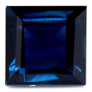 Szafir 1,00 ct, niebieski, szlif kwadratowy