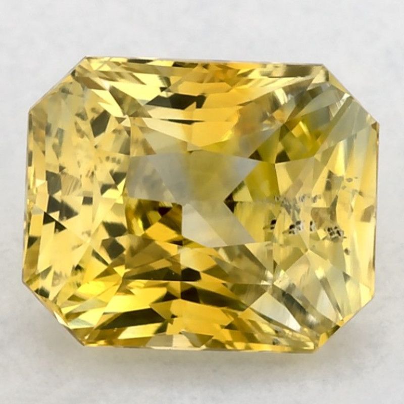 Szafir 2,54 ct, żółty, szlif radiant