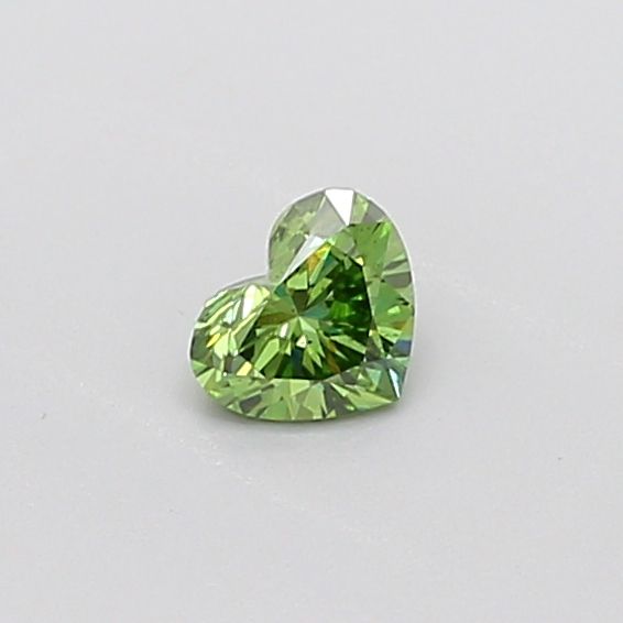 0.35 CT Fancy Vivid Green HEART