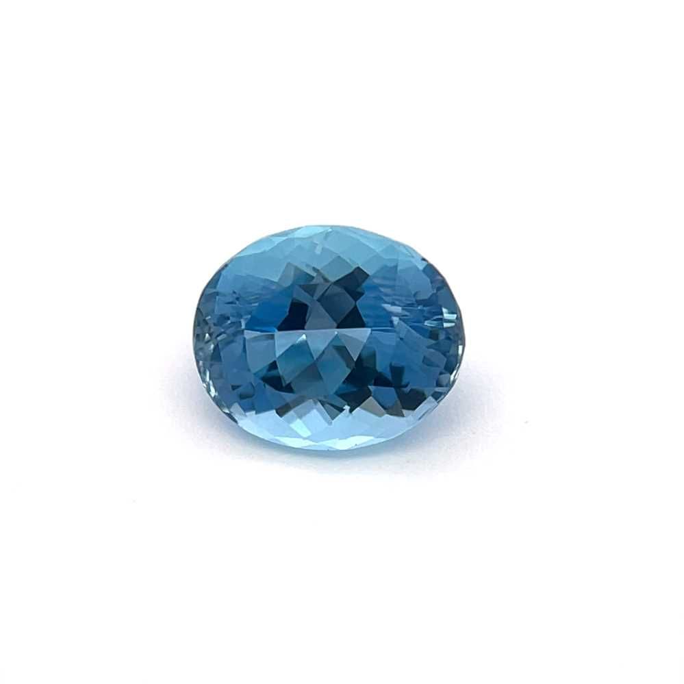 Akwamaryn 3,96 ct, niebieski, szlif owalny