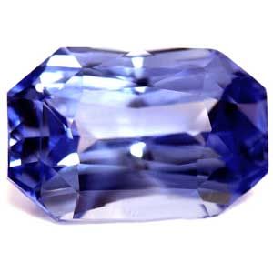 Szafir 3,23 ct, niebieski, szlif szmaragdowy