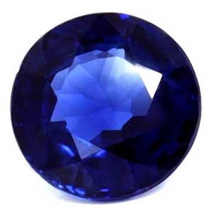 Szafir 1,10 ct, niebieski, szlif okrągły